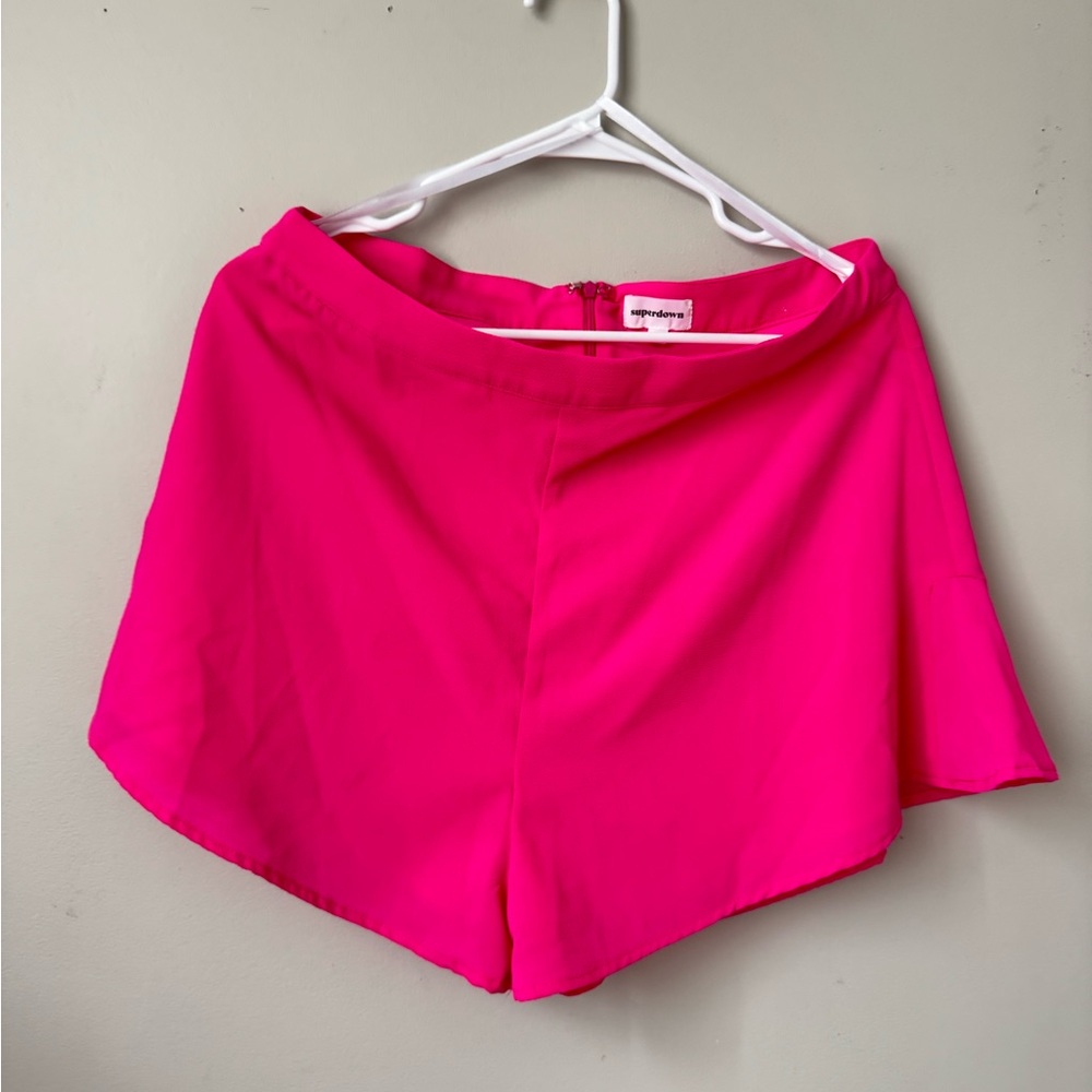 Superdown High Waist Pink Shorts Tailored Chic Design